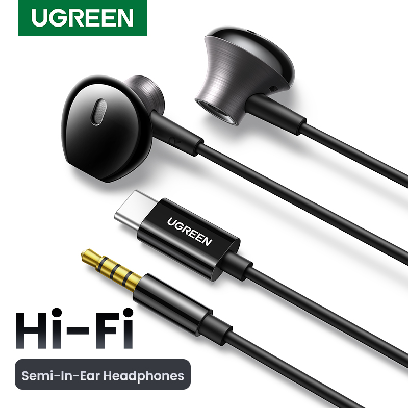 UGREEN Semi-open 3.5mm USB Typ - огляд і ціна Wired Earphone Lightning