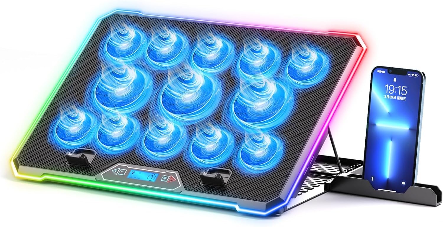 RGB Laptop Cooling Pad Gaming  - огляд і ціна Cooling Stand Tablet
