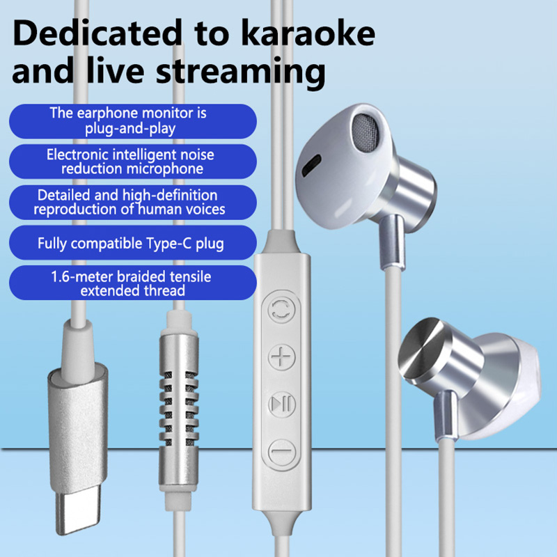 Type C Wired Karaoke Headphone - огляд і ціна Wired Earphone Lightning