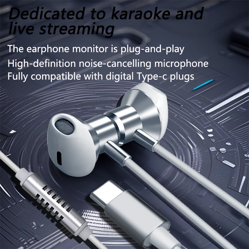 Type C Wired Karaoke Headphone - огляд і ціна Wired Earphone Lightning