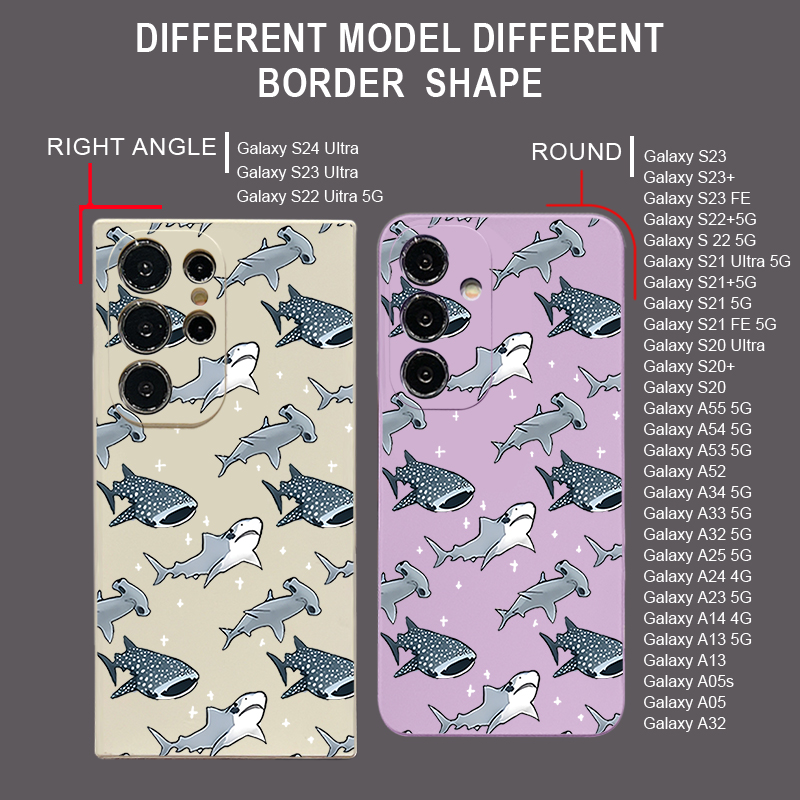 Cartoon Shark Phone Case For S - огляд і ціна Samsung Galaxy A55